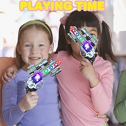 Artcreativity Light Up Space Blaster Toy Gun For Kids, Super Ray Gun Blaster With Colorful Flashing Leds And Sound, 9 Inch Hand Pistol With Batteries Included, Really Cool Play Gun For Boys And Girls #TOP4