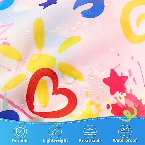 Wernnsai Kids' Art Smock - Waterproof Toddler Doodle Painting Apron with 3 Pockets, Doodle A001 - Image 3
