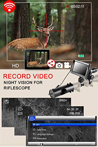 BESTSIGHT Night Vision for Rifle Scope Optic/Hunting Range with Photo,Video,WiFi Streaming