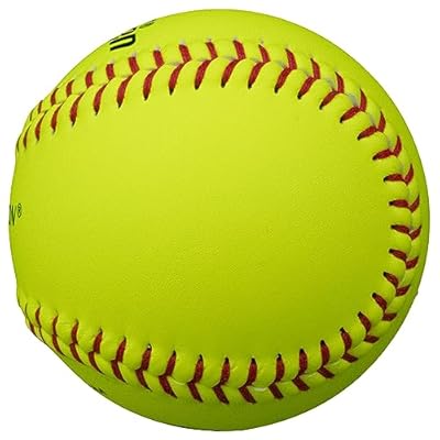 Douzaine De Balles De Softball MacGregor 12″ – Fast Pitch, Cuir Jaune/rouge/noir, Neuves