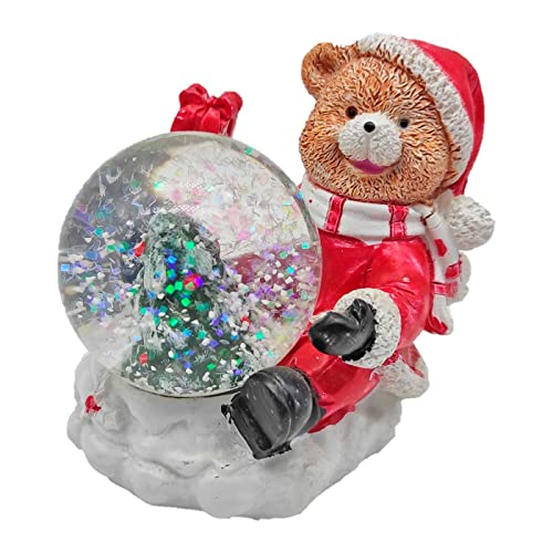 Acan Bola de Nieve de Cristal con Figura de Resina 7,5 x 7 x 6 cm, Globo de Nieve, decoración del hogar, Adorno, Regalo, coleccionables, Modelo Aleatorio