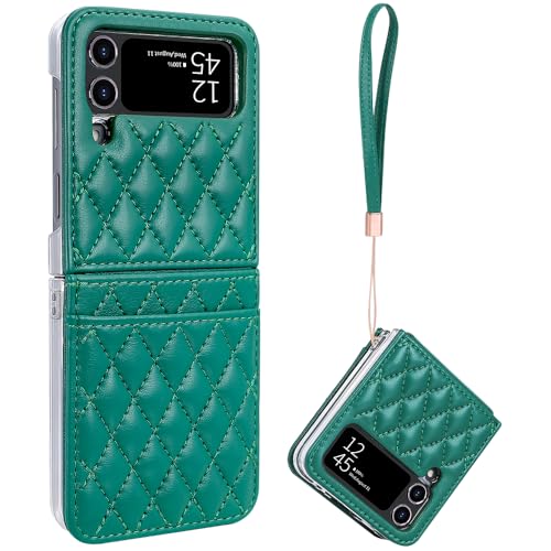 Housse Galaxy Z Flip 4 en cuir synthétique aspect diamant chic