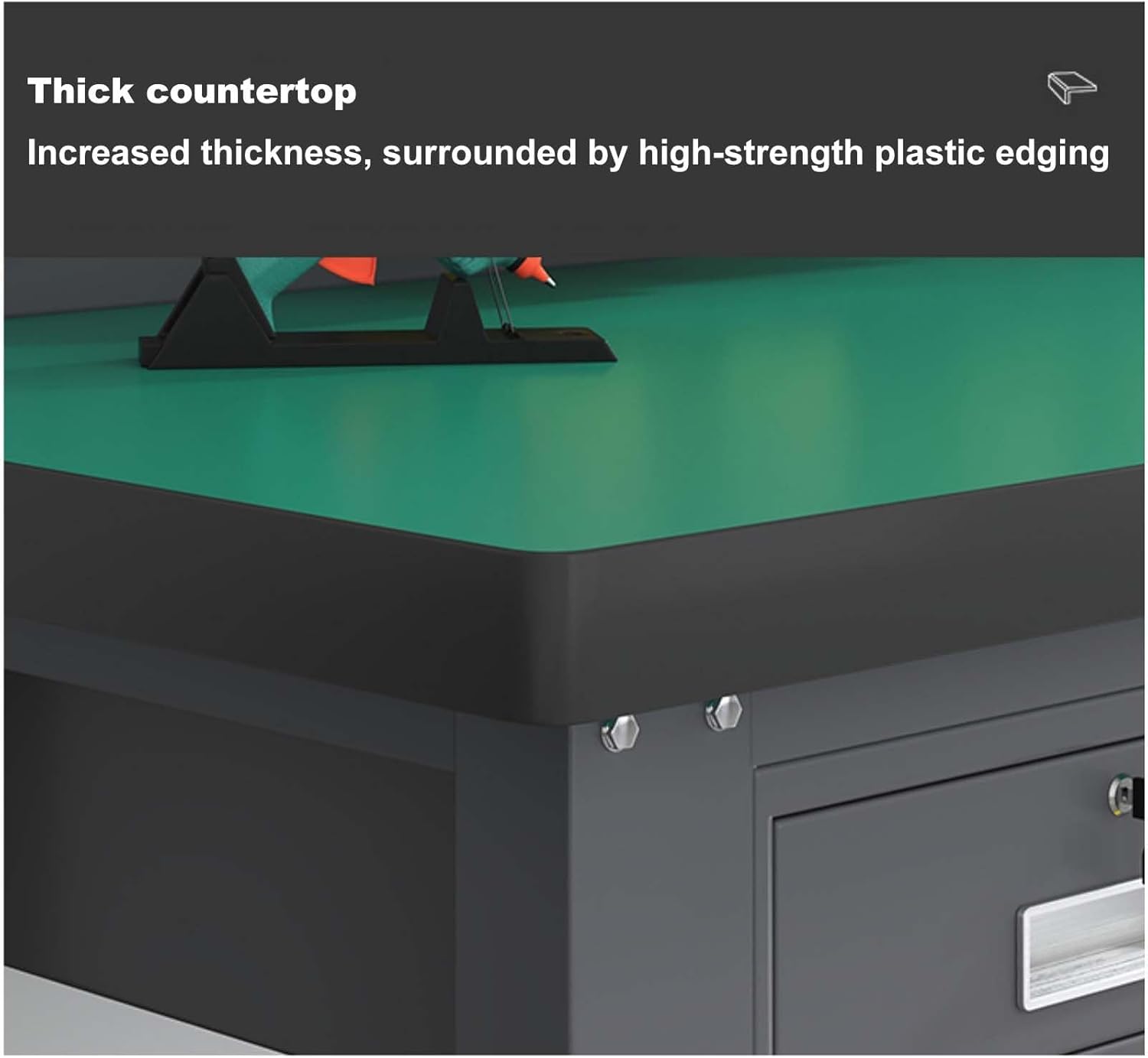 XingLi Heavy Duty Workbench with Power Outlets and Light, 2200 lbs Capacity, Steel Work Table with Drawers Pegboard, Powder Coated Finish