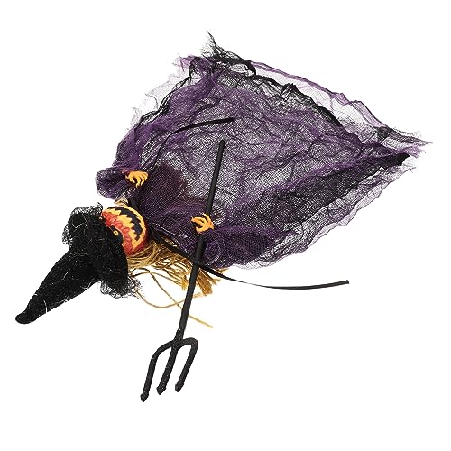 Cabilock Accesorio De Halloween Decoración Tridimensional Decoración De Calabaza Pequeña Escena De Terror Remolino Infantil Pañería Tela No Tejida Púrpura