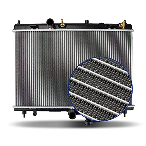 Image of PHILTOP Core Radiator Compatible with 2007-2011 Versa 1.8L, 2009-2014 Cube, 2009-2011 Versa 1.6L Transmission Oil Cooler Included