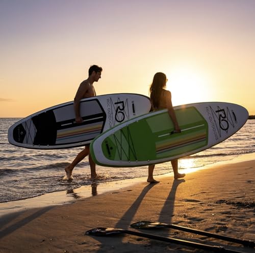 Image of Roc Inflatable Stand Up Paddle Board 10' 6 inch with Premium SUP Paddle Board Accessories, Wide Stable Design, Non-Slip Comfort Deck for Youth & Adults