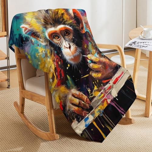 Manta de mono para cama un regalo original y suave de felpa 8