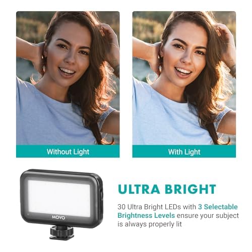 Movo uVlogger Kit Vlogging Compatibile Android/USB-C/iPhone 15 con Treppiede Grande - Kit Iniziale YouTube per Creatori di Contenuti - Accessori: Treppiedi, Supporto Telefono, Luce, Microfono Shotgun