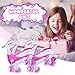 TOMSHOO Roller Skates for Girls Kids Child Beginners, 4 Size Adjustable Light up Wheels Fun Illuminating Pink Skates for Boys Toddlers Patines para niñas (Pink, Large - Youth (3.5-6))