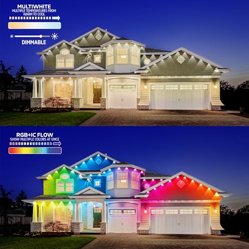Energizer Smart Permanent Outdoor RGB+IC Lights, 100ft, 72 LED Sound Reactive Eaves Lights, Weather & Water Resistant, App & Voice Control with Alexa, Siri, Google, Grouping, Scheduling, 2.4GHz Wi-Fi - image 2