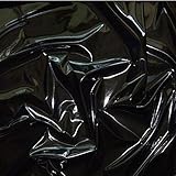 Sexy Shiny Vinyl Pleather Fetish Gothic Black Quality PVC Fabric by The Yard