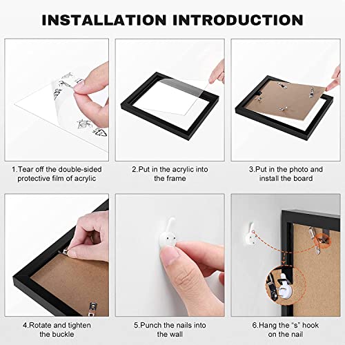 Picture Frames Set For Wall Decor- 12 Pack Gallery Wall Frames Set, Collage Photo Frames Wall Mounting Including One 8X10 / Four 5X7 / Five 4X6 / Two 6X8 Inch- Black Horizontal And Vertical Display #TOP7