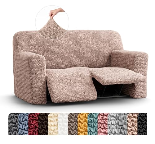 PAULATO BY GA.I.CO. PAULATO BY GA.I.CO. Recliner Cover – Soft Form-Fit Slipcover – Stretch 1-Piece Reclining Furniture Protector – Machine Washable Hypoallergenic Fabric – Blush Taupe (Reclining Loveseat 55"-83" Wide) sold by Mamma Mia Covers - Amazon