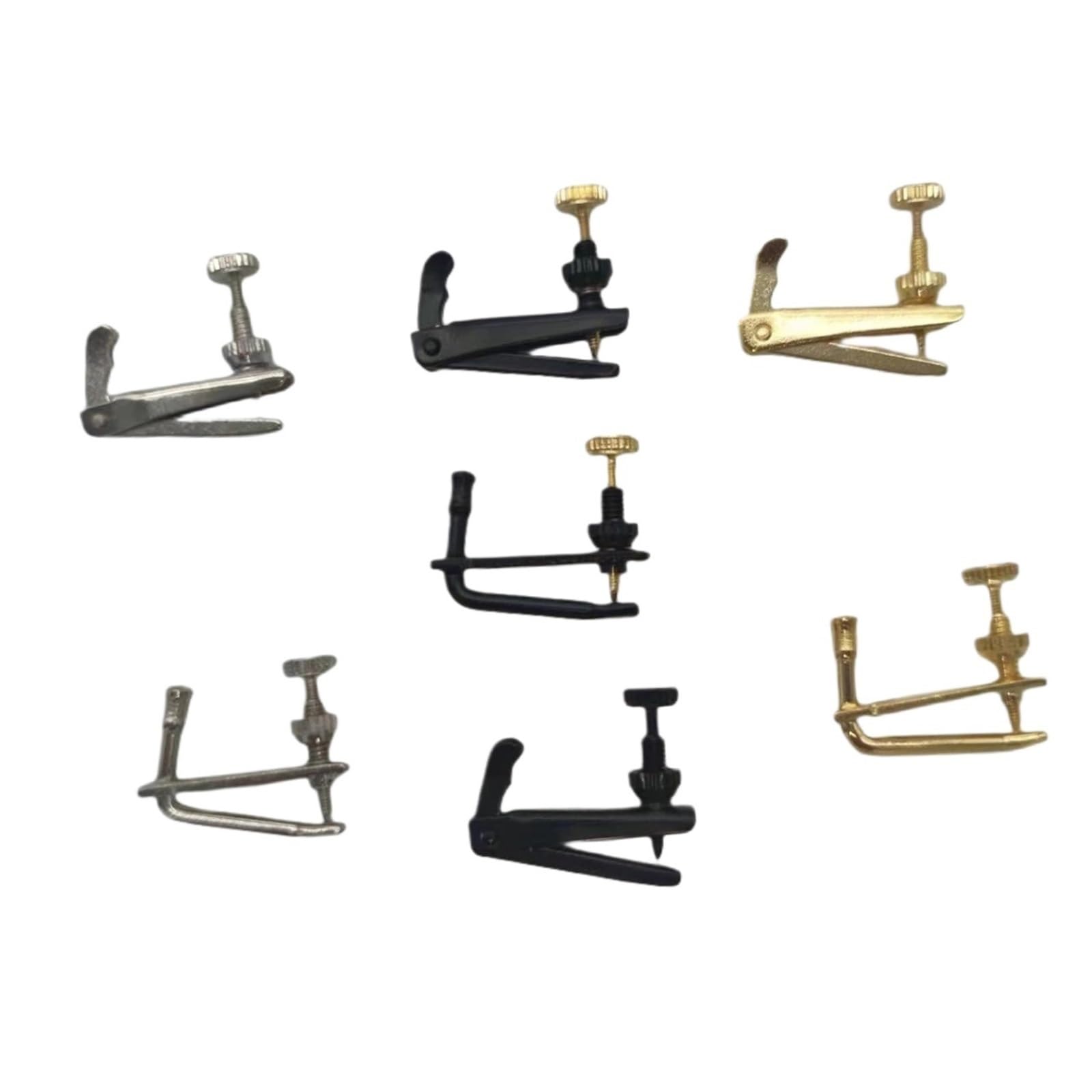40 Pezzi Di Regolatori Di Corde Per Violino Accordatori Fini Accessori Di Misura 3/4(1Black)