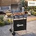 Outsunny 2 Burner Gas BBQ Trolley 5.6 kW Gas Barbecue Grill with Lid Grey