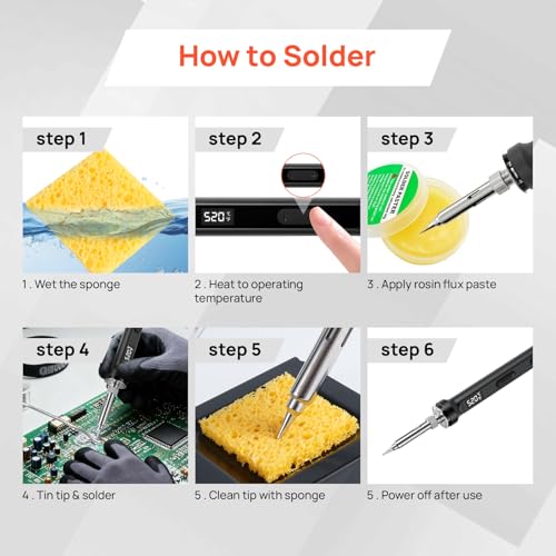 Fer à souder 100W LCD réglable avec multimètre numérique et kit complet d'électronique