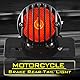 Katur Motorrad-Rücklicht für Harley Bobber Chopper Custom April IA Mana, Schwarz, 1 Stück