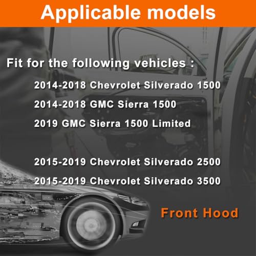 Image of Hood Latch Compatible with 2014-2018 Silverado 1500 / Sierra 1500, 2015-2019 Silverado 2500 3500