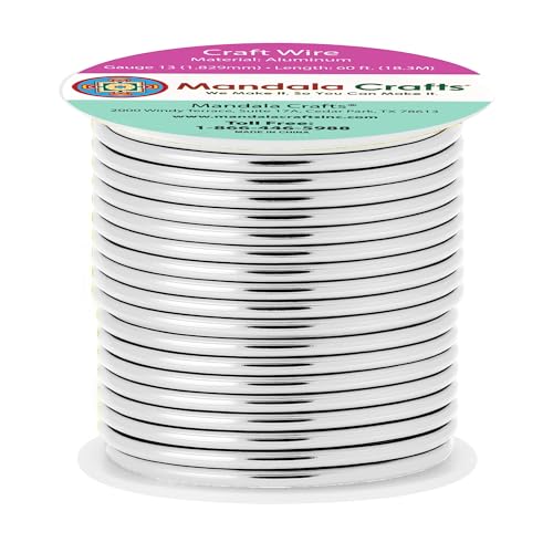 Mandala Crafts (�}���_���N���t�g) 13�Q�[�W �z�Ɏ_���A���~�j�E�� �N���t�g���C���[ �W���G���[����p - 60�t�B�[�g �J���[ �t���L�V�u�� �V���o�[�g�[�� ���C���[ - �Ȃ��\ �~�� �A�[�}�`���A �N���t�g �����p