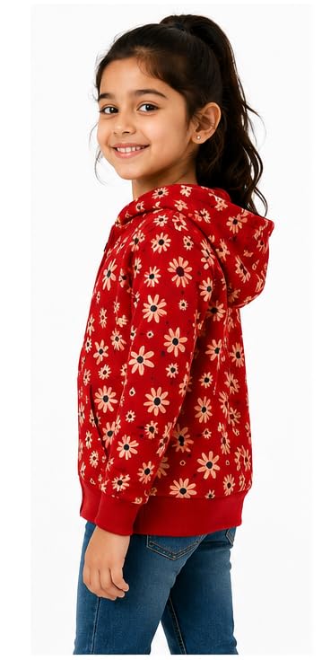 Image of T2F Girls Cotton Hooded Neck Sweatshirt