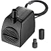 Lyqily 210GPH Water Pump Ultra Quiet 15W Submersible Fountain Aquarium Fish Pond Hydroponic Pump with 5.2ft High Lift, 5.9ft Two-pin Plug Power Cord, 1 Nozzle