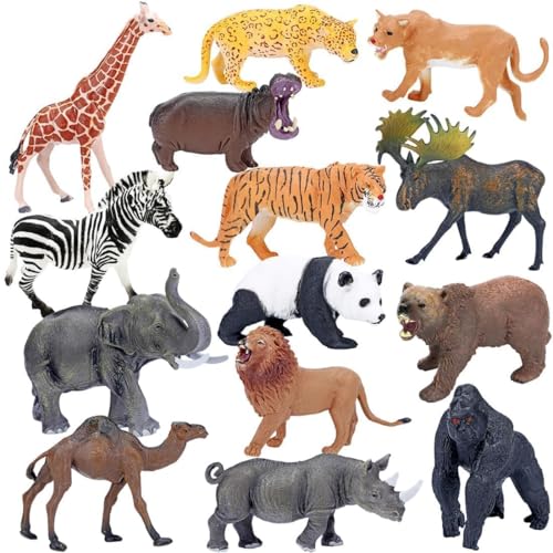 BOLZRA Safari Animals Figures Toys,...