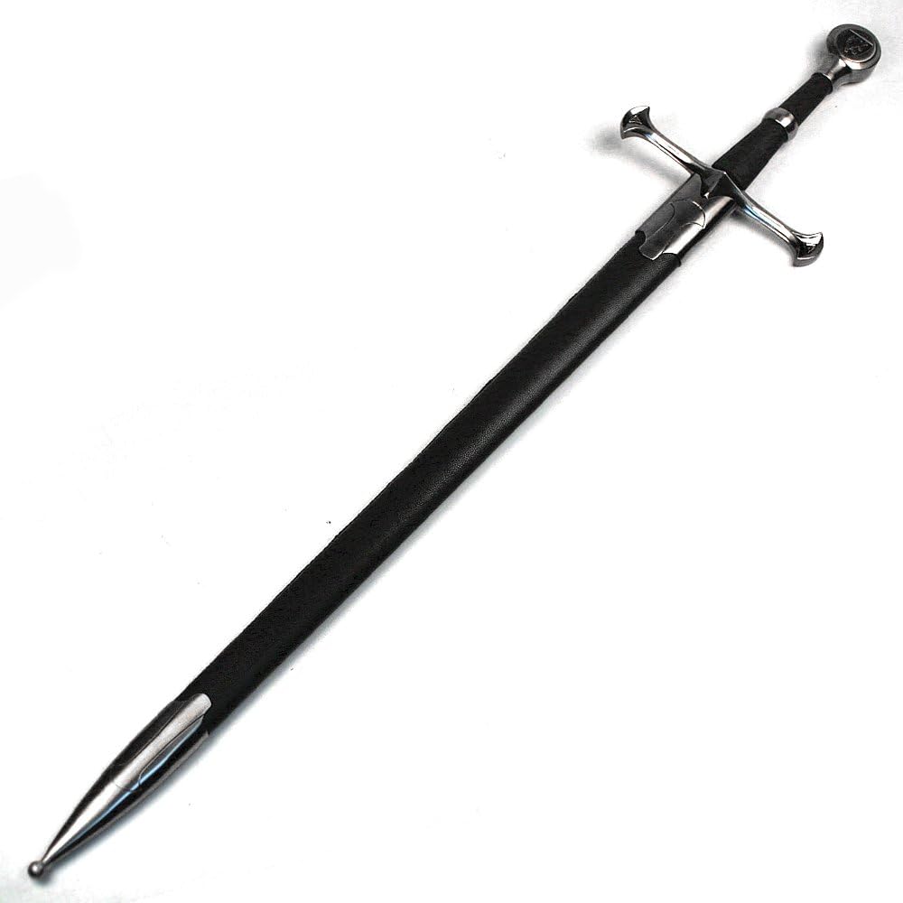 Ace Martial Arts Supply 36" Medieval Knight Arming Sword with Scabbard – Unsharpened Stainless Steel for Cosplay & Display