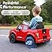 Hikiddo Licensed Ford Shelby F-150 24V Kids Ride on Toy, Electric Car for Kids with Remote Control, 400W Motors - Red