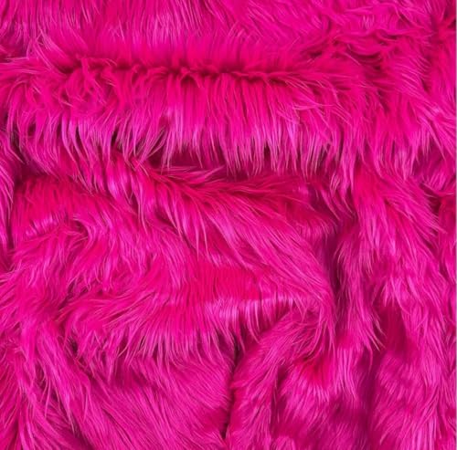 Image of VRB Dec 3 Mtr 60inch Fur White Cloth for Decoration,Baby Photoshoot Props Cloth for Decoration,Parties,Costumes, Gift Packing,Party Decor,Backdrop for Wedding mandap,Pooja (Dark Pink, 3Mtr)
