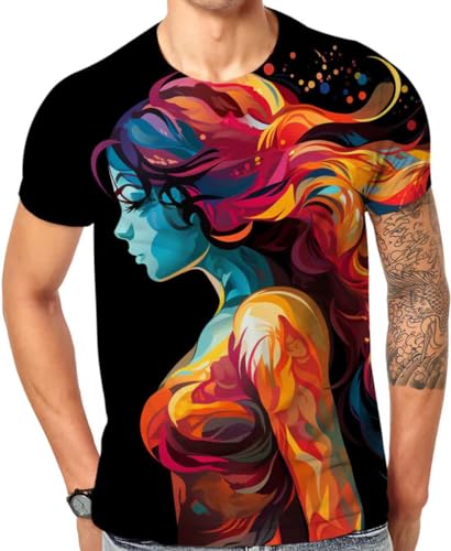 Cndiyike T-shirt a maniche corte da uomo con stampa 3D Jesus Saves Graphic, Maglietta Baby Mama, M