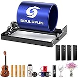 SCULPFUN Laser Rotary Roller for with 4 Raise Feet, 360° Y-axis Rotating Kits for Laser Engraving Machine, for Carving Cylindrical Objects Like Mugs, Glass Bottles, Rings, Cans, Guitar (Rotary Roller)