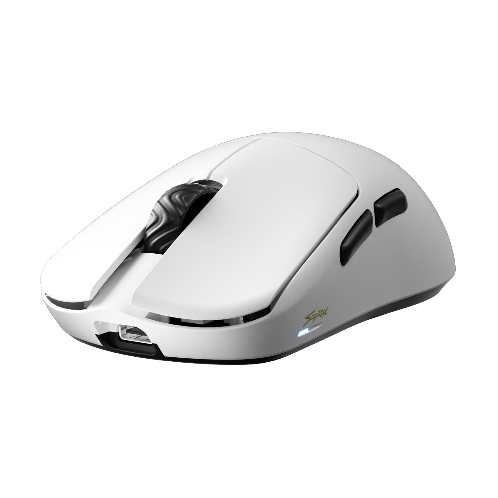 SCYROX V6 Lekka bezprzewodowa mysz do gier, 40 g, czujnik Pixart 3950, 8K Dongle w zestawie, biała