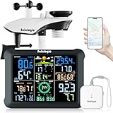 Sainlogic SA9Plus Inteligente Estación Meteorológica WiFi: Sensor Inalámbrico Interior/Exterior, Pronóstico 24/7 por Weatherseed® AI, UV, Alertas y Exportación de Datos 2Años
