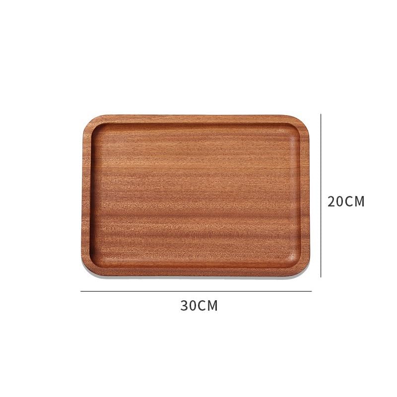 Plateau De Cafétéria Plateau en Bois De Style Japonais Plateau À Gâteau Rectangulaire en Bois Plateau À Thé pour Poêle Plateau À Steak en Bois Massif Plateau De Service P,F
