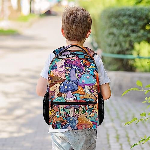 Mushroom Backpack for Girls, 16 Inch Colorful Backpacks for School, Cute Lightweight Bookbag for Kids2