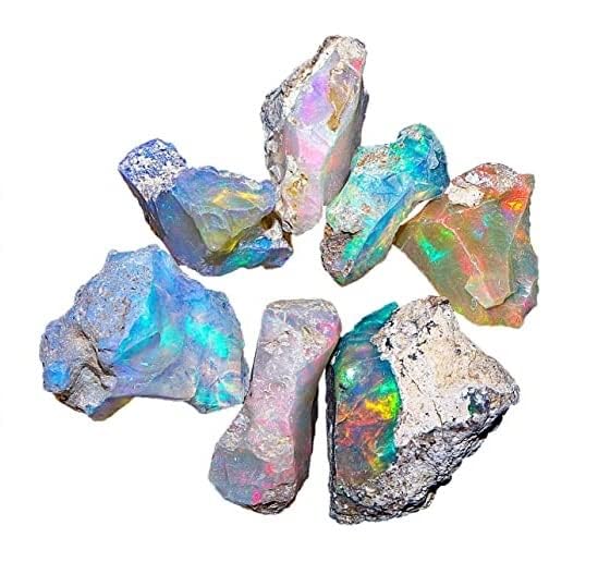 Opal Rough A+ QUALITY Natural Mix Ethiopian Raw Crystal Rock Gemstone Lot for Jewelry Making, Wire Wrapping, DIY, Healing Rings Crystals, Pendants, Wedding Gift