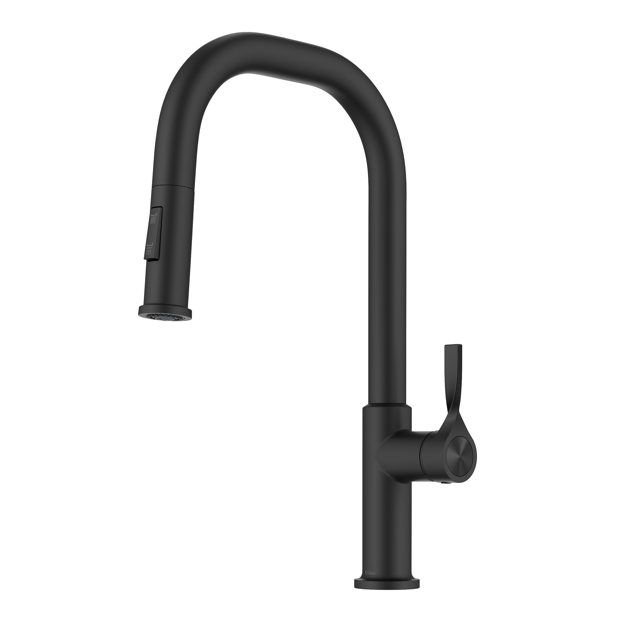 KRAUS Torak Pull Down Kitchen Faucet in Matte Black with 2 Function Sprayer, Pre-Attached Water Lines, and Mounting Hardware, KPF-2841MB