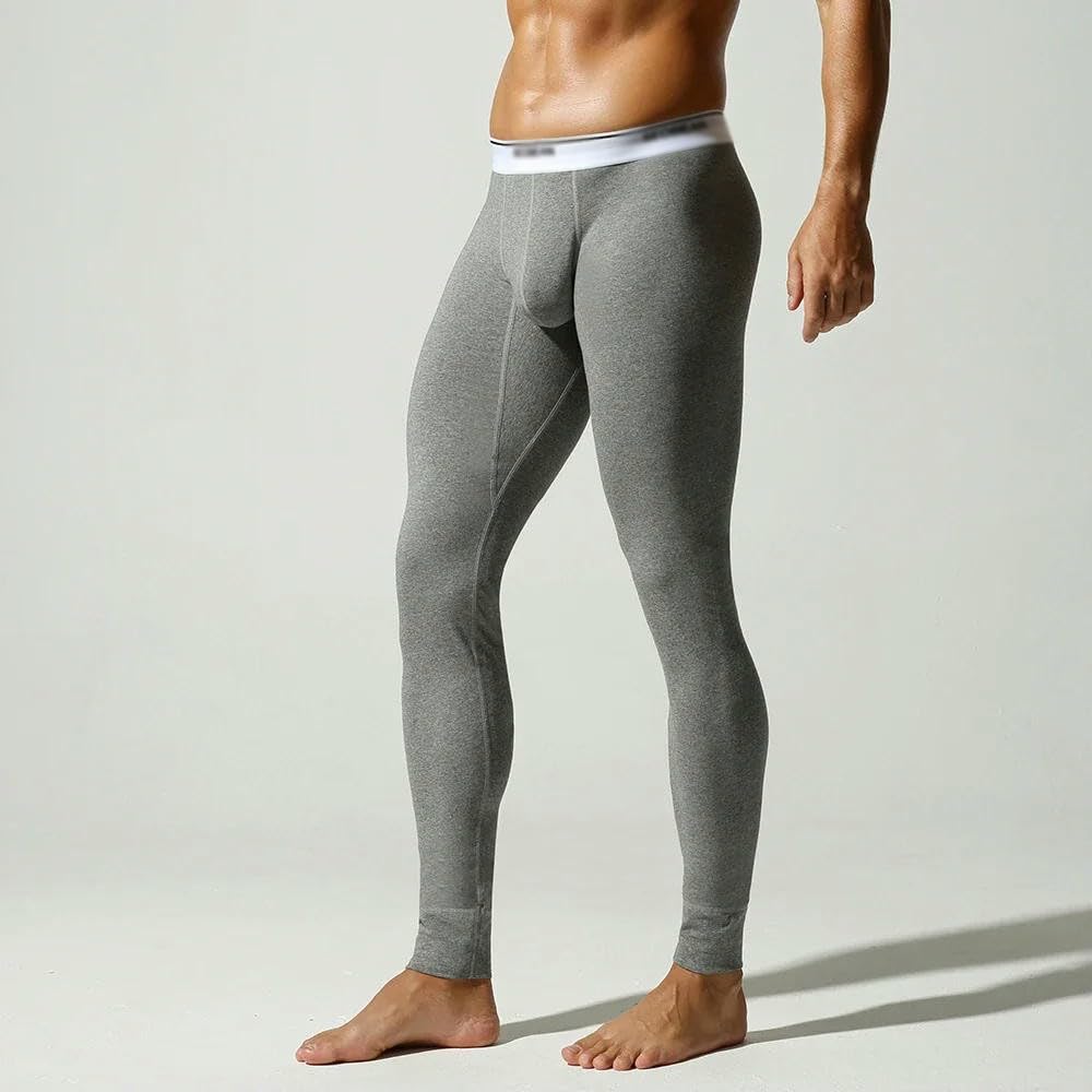 JCVBN Legging classique en coton solide pour homme - Confortable et respirant