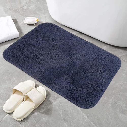 Image of Door Mats for Home | Door Mats for Home Entrance | Door Mat for Bathroom| Soft & Super Absorbent Mats for Shower | Washable, Non-Slip & Quick-Drying Mats (Pack of 2) (Black)
