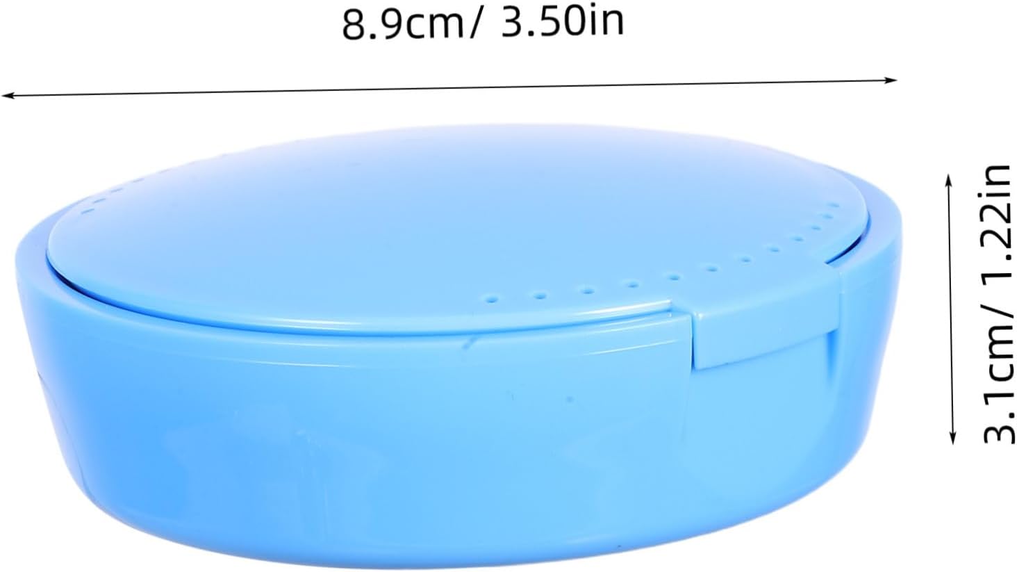 GLEAVI Retainer Case Mirror Plastic Tooth Box Holder for Tooth Overnight Denture Container Travel Easy Cleaning