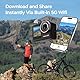 Hiicam Speed 60 Action Cam 4K60FPS 48MP WiFi Unterwasserkamera Bare Wasserdicht 10M mit 2,35 Touchscreen HDR EIS 2.0, 5X Zoom, Fernbedienung, 2x2150mAh Akku, 30 Burst Vlog-Actioncamera