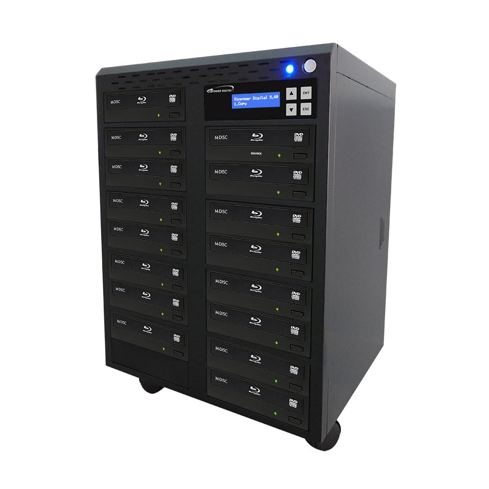 Vinpower Digital Standard 15 Target Blu-ray DVD CD Burner Duplicator Copier Tower