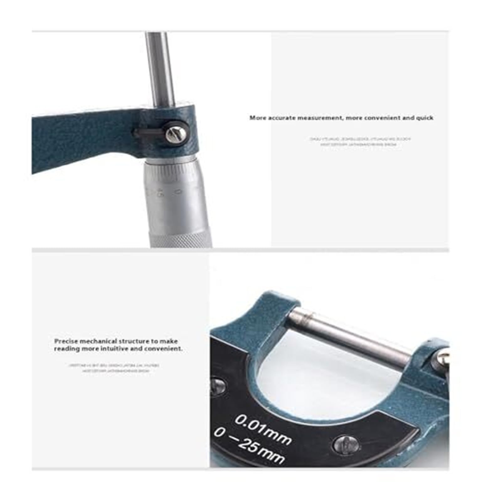 Micrometro for esterni ad alta precisione di grado industriale 0 25MM con scala resistente all'usura e testa misurazione in carburo(75-100MM(Micro-amount))