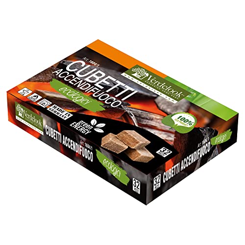 VERDELOOK Accendifuoco Ecologico in cubetti, 32 cubetti