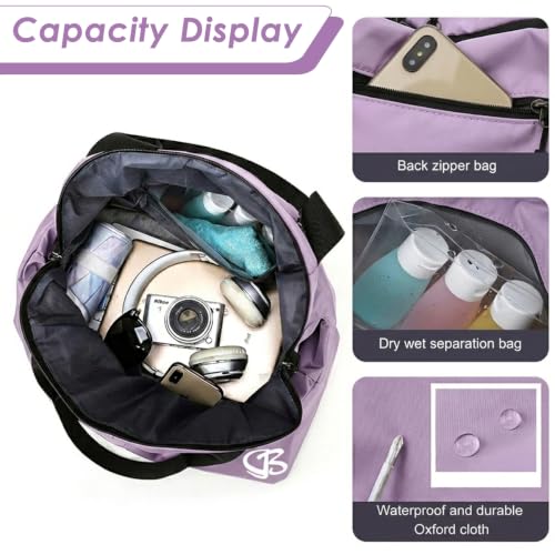 Image of PALAY Gym Tote Bag Sports Duffle Bag with Wet Compartment | Waterproof Oxford Cloth, Proper Size and Removable Strap for Travel, Swimming or Weekend Trips