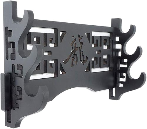 Estante para colgar en la pared Katana Exhibition Rack Retro Hollow Tallado Espada Soporte Percha - Dragón