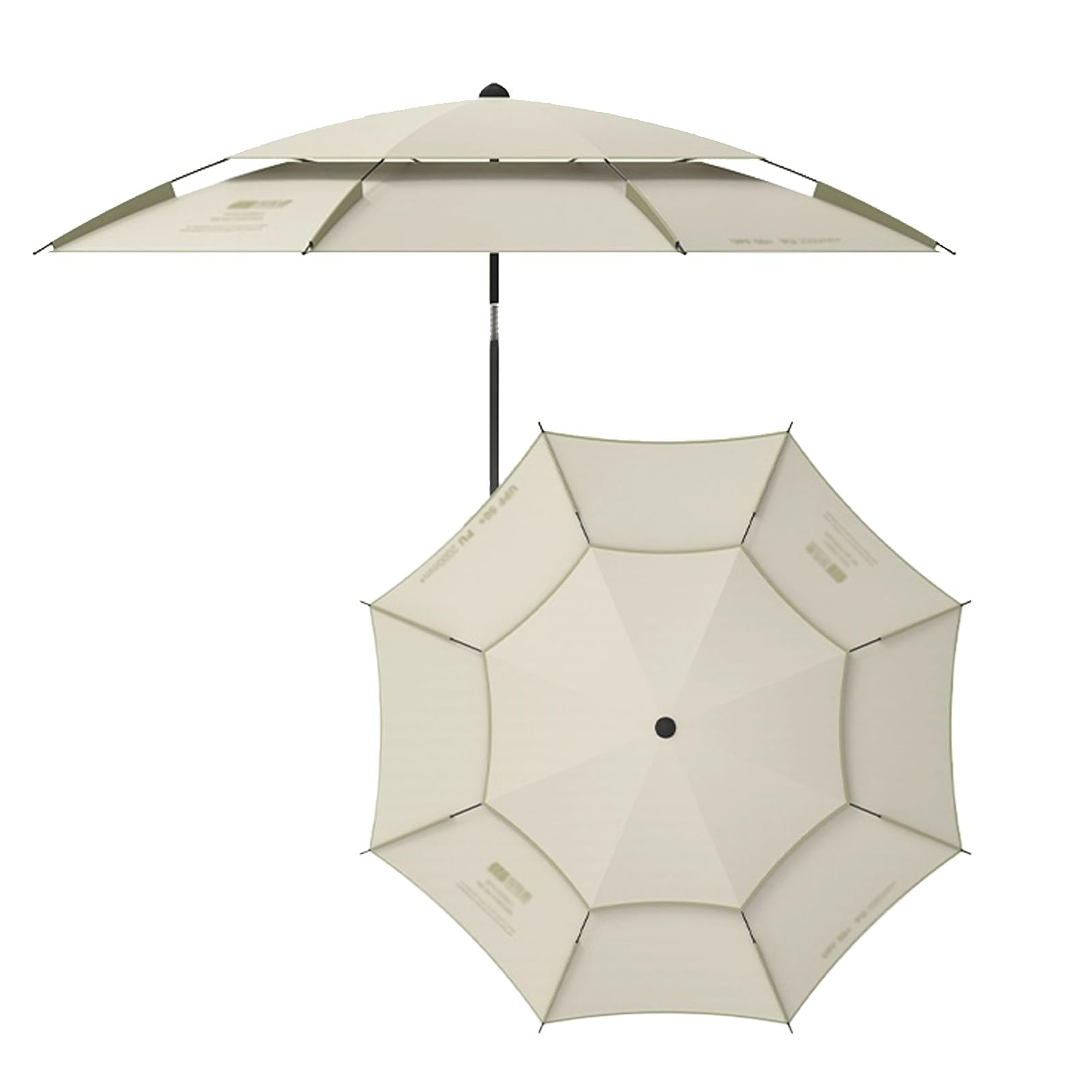 Wiatroodporny parasol plażowy 220 cm/240 cm/260 cm, ochrona przed promieniowaniem UV, przenośny parasol przeciwsłoneczny z kotwicą piaskową, parasol wędkarski, uchylny słup stalowy/aluminiowy(240cm/8f