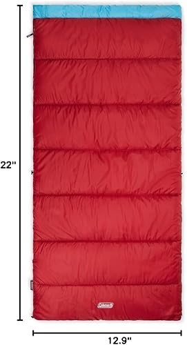 Miniatura 7 de Coleman Flatlands 30F40F50F Sleeping Bag with Big & Tall Option, Made from 100% Recycled Material, Cool Weather Camping Sleeping Bag for Adults