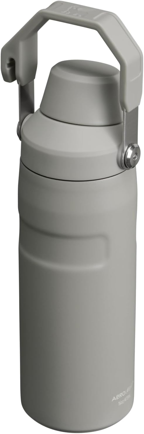 Stanley IceFlow Fast Flow Water Bottle 16 oz | Angled Spout Lid | Lightweight and Leakproof for Travel and Sports | Insulated Stainless Steel | BPA-Free | Ash