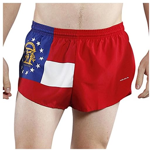 BOA Mens 1" Elite Split Printed Running Short (1000CP)(Georgia, Medium)